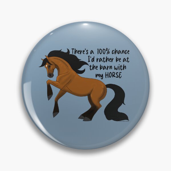Item preview, 100% Chance I'd Rather Be at the Barn with My Horse designed and sold by DappledMoon.