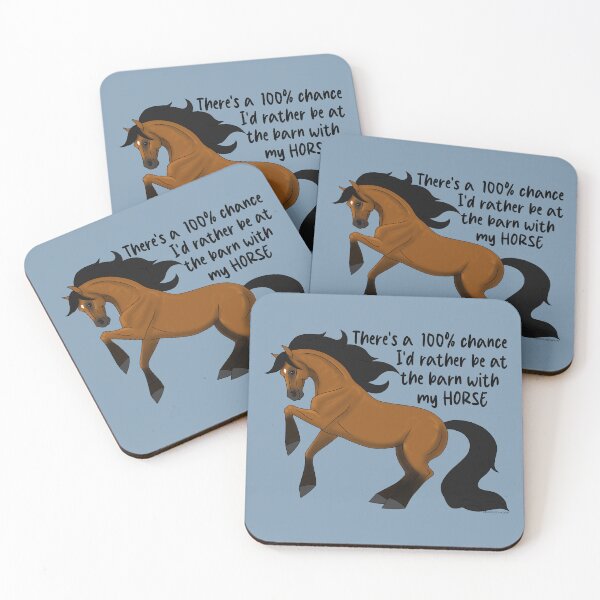 Item preview, 100% Chance I'd Rather Be at the Barn with My Horse designed and sold by DappledMoon.
