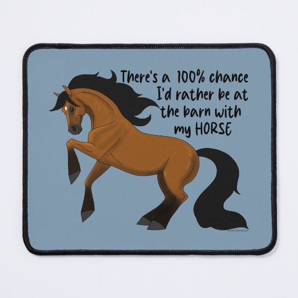 Item preview, 100% Chance I'd Rather Be at the Barn with My Horse designed and sold by DappledMoon.