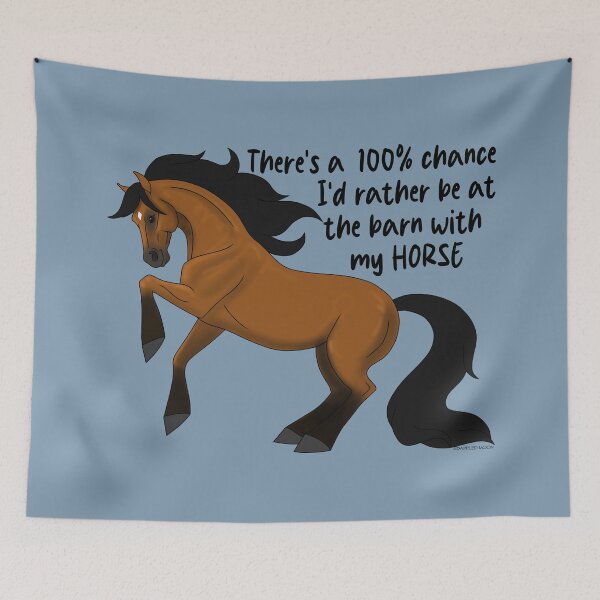 Item preview, 100% Chance I'd Rather Be at the Barn with My Horse designed and sold by DappledMoon.