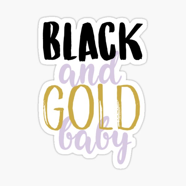 Item preview, black and gold baby sticker designed and sold by ninardiz.