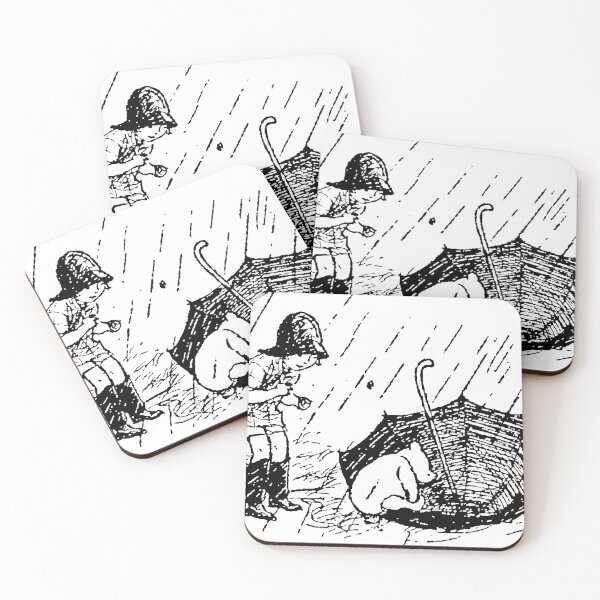Item preview, Christopher Robin and Winnie the Pooh in the Rain designed and sold by Amy Olsen.