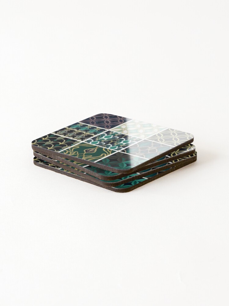 Thumbnail 4 of 5, Coasters (Set of 4), Geometric pattern Patchwork designed and sold by Roxburylane.