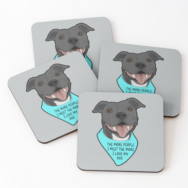 Item preview, The More People I Meet, The More I Love my Dog, Pit Bull designed and sold by DappledMoon.