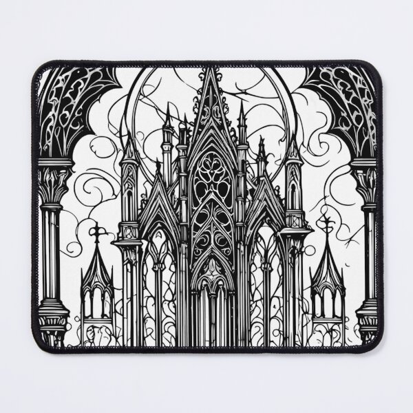 Item preview, Gothic Haunted Mansion Pencil Drawing designed and sold by Travelcases.