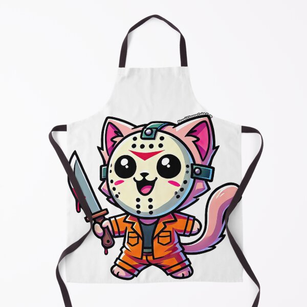 Item preview, Adorable Horror Halloween Kitten Dressed as Jason Voorhees designed and sold by KawaiiCherryPie.