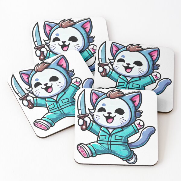 Item preview, Adorable Horror Halloween Kitten Dressed as Michael Myers designed and sold by KawaiiCherryPie.
