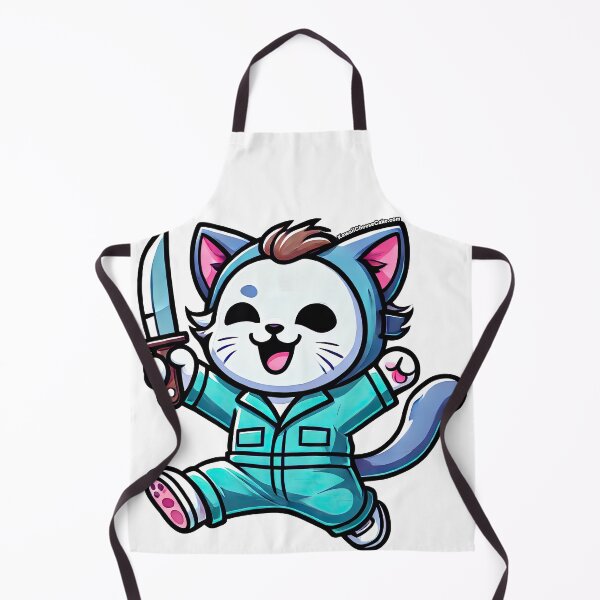 Item preview, Adorable Horror Halloween Kitten Dressed as Michael Myers designed and sold by KawaiiCherryPie.