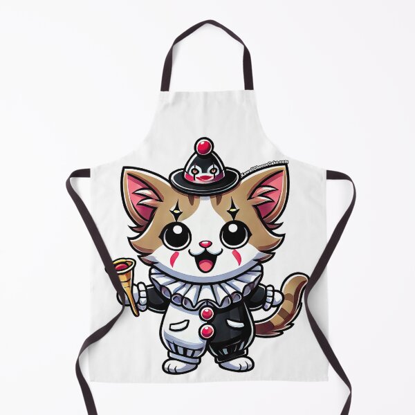 Item preview, Adorable Horror Halloween Kitten Dressed as Terrifier Clown designed and sold by KawaiiCherryPie.