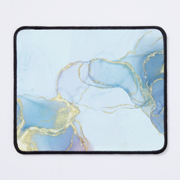 Item preview, Baby Blue & Gold Marble Print  designed and sold by Julia McMullen.