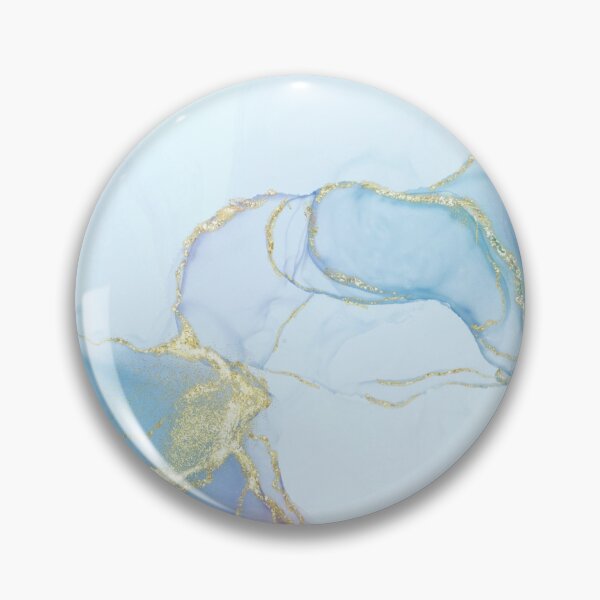 Item preview, Baby Blue & Gold Marble Print  designed and sold by Julia McMullen.
