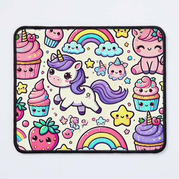 Item preview, Cute Unicorn and Cupcake Party Design designed and sold by KawaiiCherryPie.