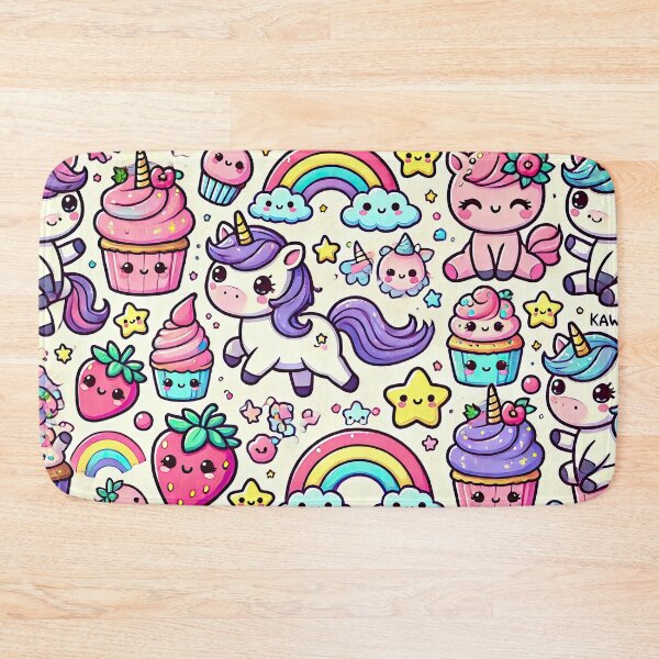 Item preview, Cute Unicorn and Cupcake Party Design designed and sold by KawaiiCherryPie.