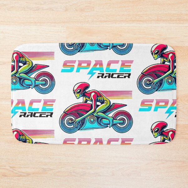 Item preview, Retro Space Racer Alien on Motorcycle - Vintage Sci-Fi Adventure designed and sold by KawaiiCherryPie.