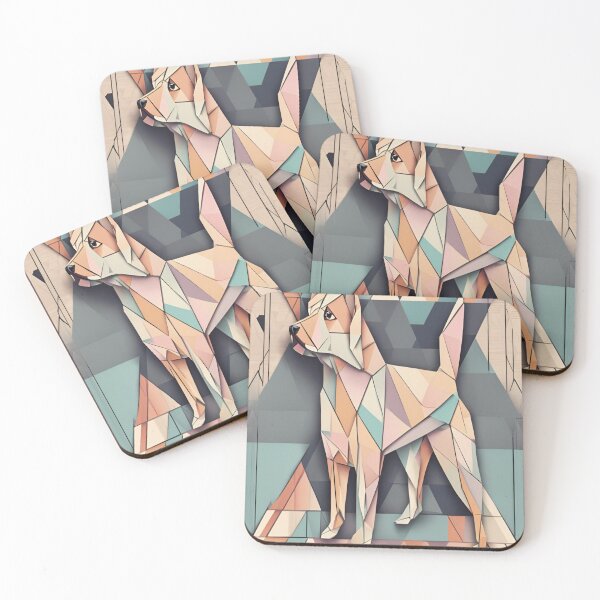Item preview, origami paper dog, abstract designed and sold by R-market.