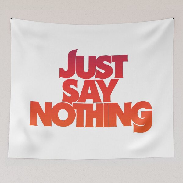 Item preview, Sunset Text - Retro 80s-Inspired 'Just Say Nothing' Poster for Unique Wall Art  designed and sold by SorryFrog.