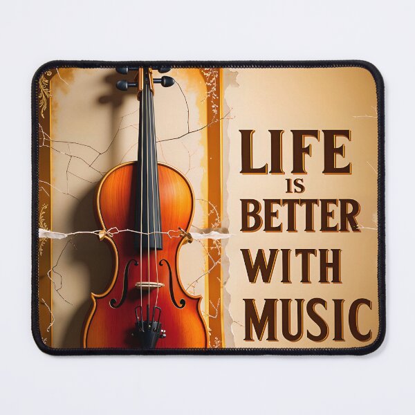 Item preview, Life Is Better With Music Violin Music Quote designed and sold by TheArtOfPat.