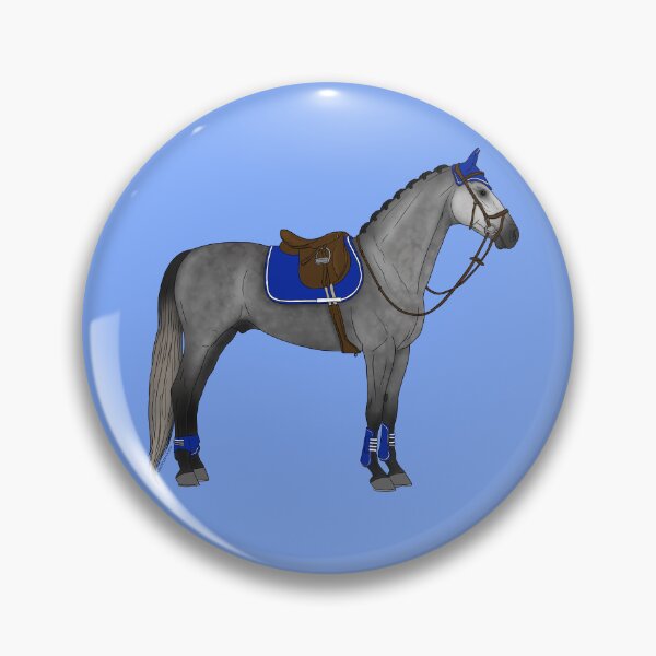 Item preview, Dappled Gray Jumper Horse in Blue Accessories designed and sold by DappledMoon.