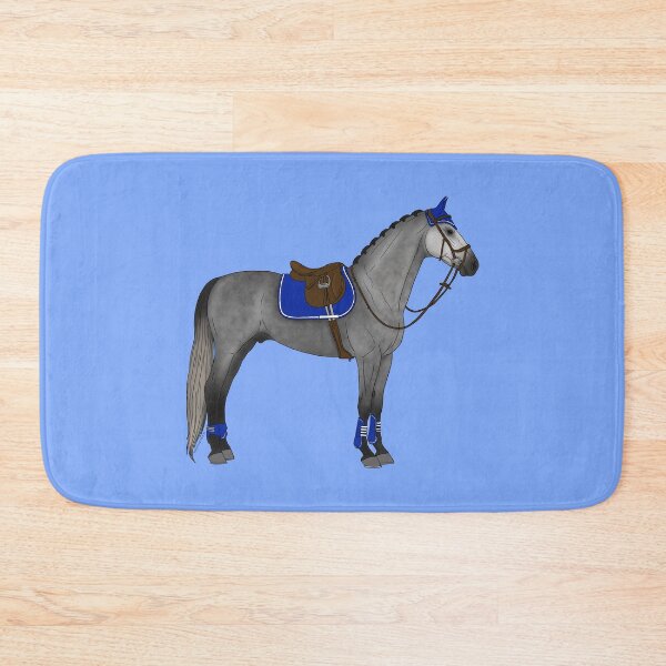Item preview, Dappled Gray Jumper Horse in Blue Accessories designed and sold by DappledMoon.