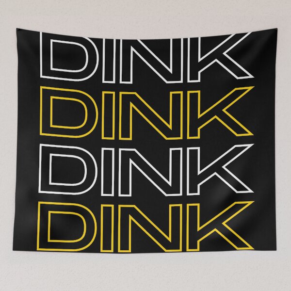 Item preview, Yellow Pickleball DINK Text Design Dark designed and sold by OutofFocusShop.