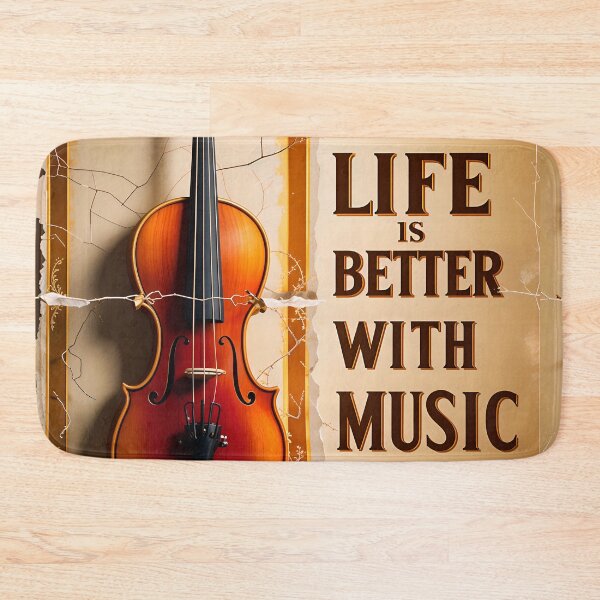 Item preview, Life Is Better With Music Violin Music Quote designed and sold by TheArtOfPat.