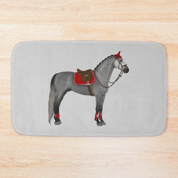 Item preview, Dappled Gray Jumper Horse in Red Accessories designed and sold by DappledMoon.