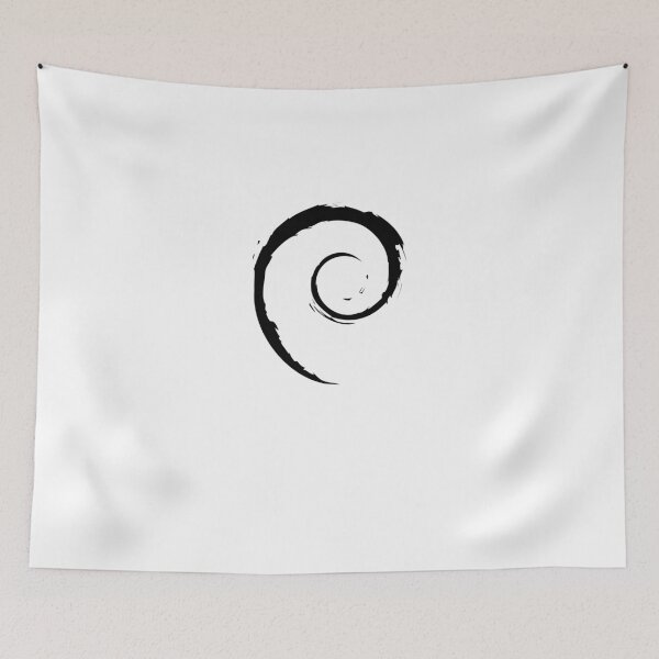Item preview, Debian Black Spiral Official Logo Hoodie designed and sold by Rainwater Merch.