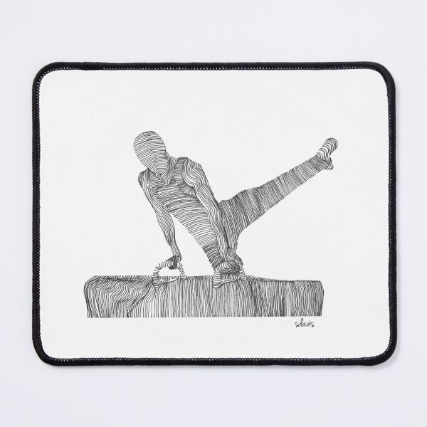 Item preview, Gymnast on Pommel Horse Line Drawn 21018 designed and sold by mandalafractal.