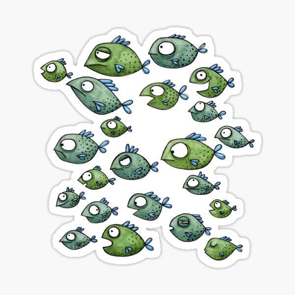 Fischschwarm - Fische - Schwarmfische Sticker