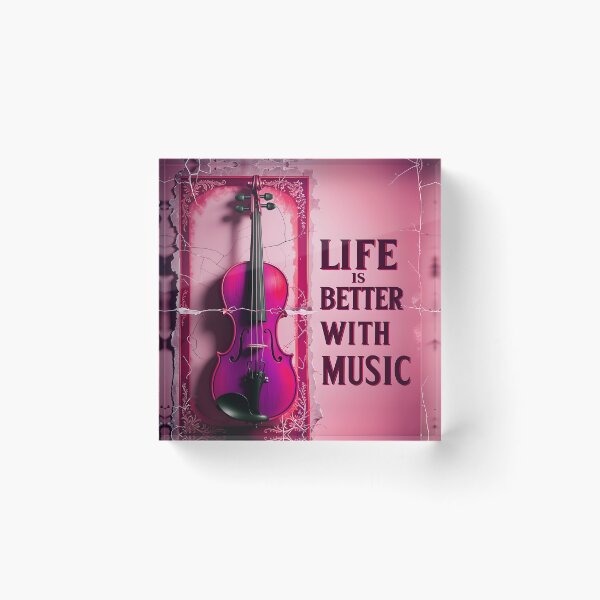 Item preview, Life Is Better With Music Violin Music Quote designed and sold by TheArtOfPat.