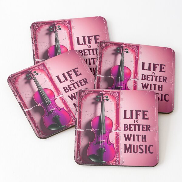 Item preview, Life Is Better With Music Violin Music Quote designed and sold by TheArtOfPat.