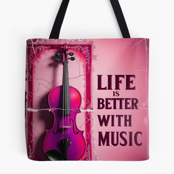 Item preview, Life Is Better With Music Violin Music Quote designed and sold by TheArtOfPat.