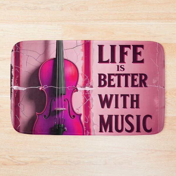 Item preview, Life Is Better With Music Violin Music Quote designed and sold by TheArtOfPat.