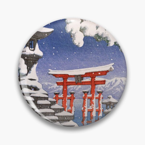Item preview, Snow at Itsukushima by Kawase Hasui designed and sold by Takeda-art.