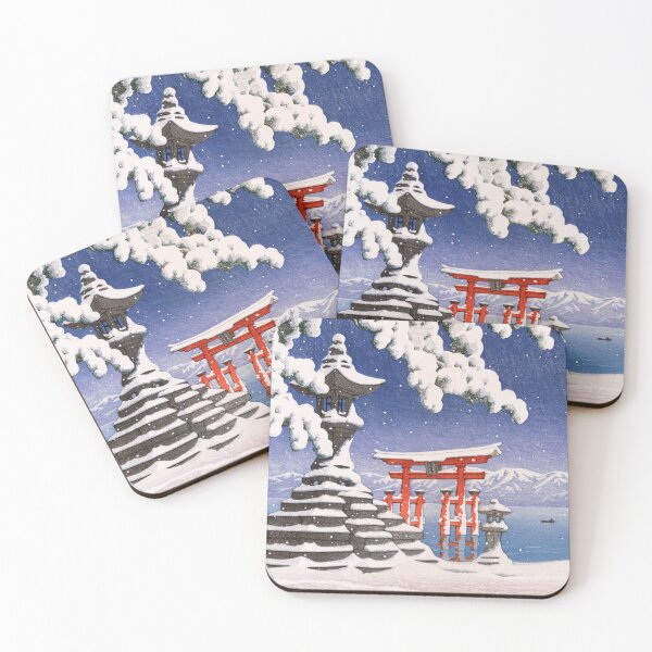 Item preview, Snow at Itsukushima by Kawase Hasui designed and sold by Takeda-art.