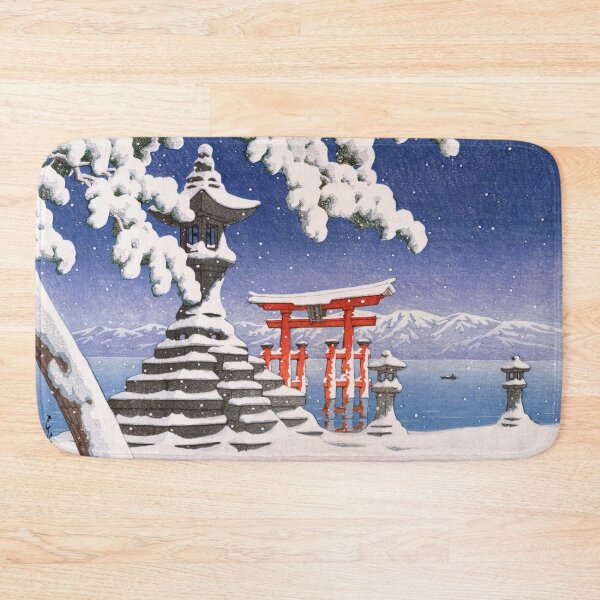 Item preview, Snow at Itsukushima by Kawase Hasui designed and sold by Takeda-art.