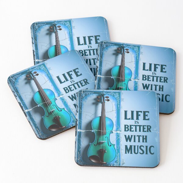 Item preview, Life Is Better With Music Violin Music Quote designed and sold by TheArtOfPat.