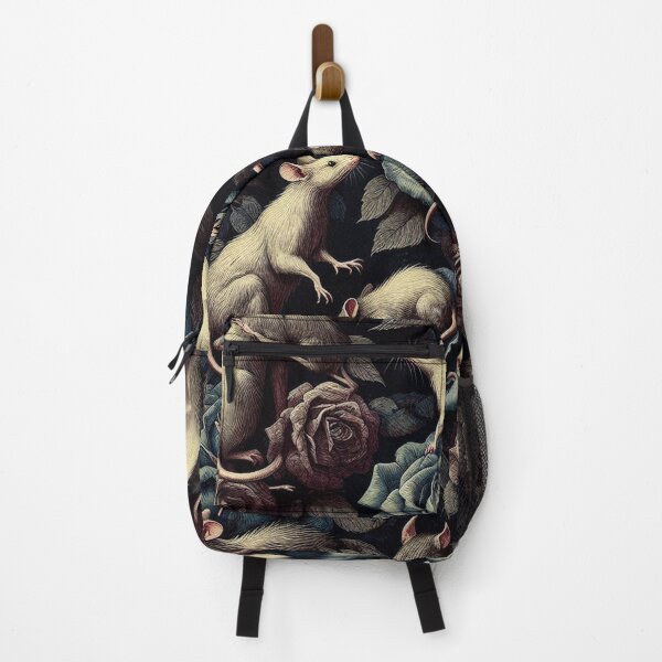 Item preview, Pattern of rats and victorian gothic roses designed and sold by BatsAndRats.