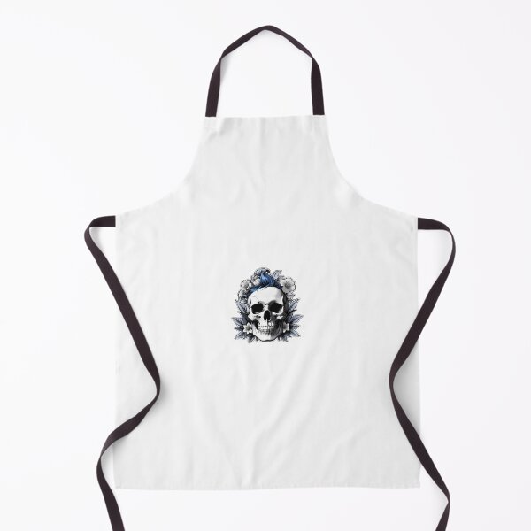 Item preview, Skeleton, skull, beautiful flower, blue hair designed and sold by Farzad Parhizkar.