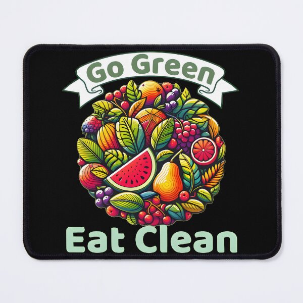 Item preview, Go Green Eat Clean - Vegetarianism, Plant based, World Vegetarian Day designed and sold by TheInkyOwl-TIO.