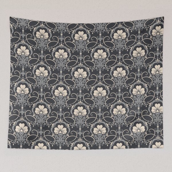 Item preview, Elegant Damask Floral Wallpaper designed and sold by ArtLab-store.