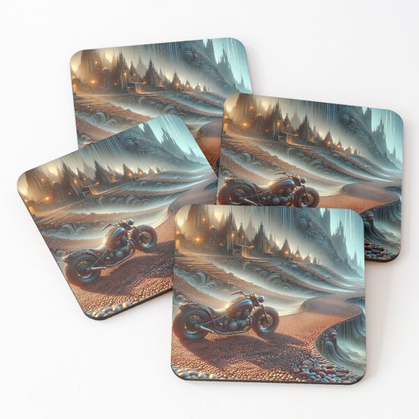 Item preview, Motorcycle on a road made of coffee beans designed and sold by Marcu Ioachim.