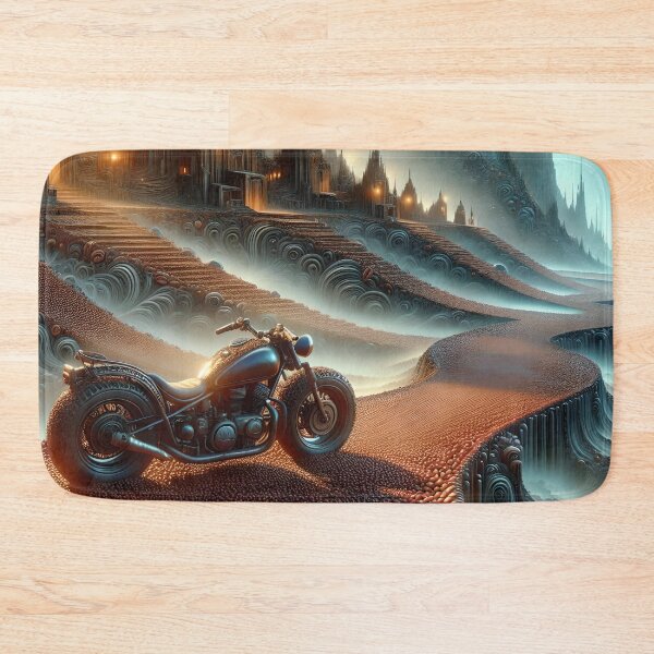 Item preview, Motorcycle on a road made of coffee beans designed and sold by Marcu Ioachim.