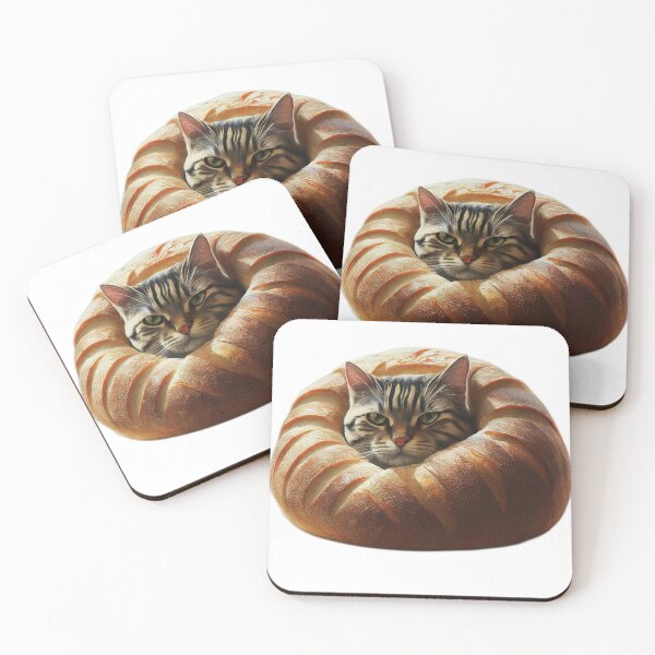 Item preview, Purrfect Loaf: Cat in Bread designed and sold by ValsaArt.