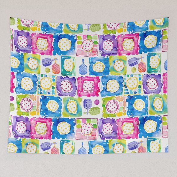 Item preview, Sweet vibrant watercolor pickleballs designed and sold by EvieWoj.