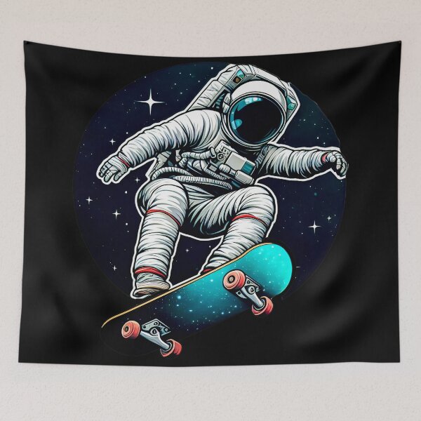 Item preview, Spaceman Skateboarder  designed and sold by SideKickCreates.