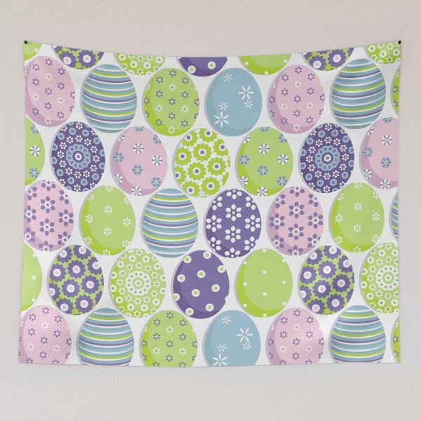 Item preview, Easter eggs Light green-Purple on a White background designed and sold by Alex  Blud.