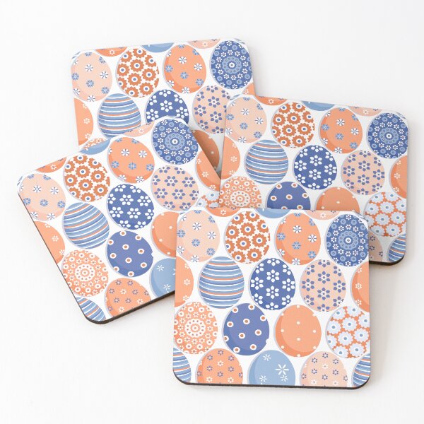 Item preview, Easter eggs Orange-Blue on a White background designed and sold by Alex  Blud.