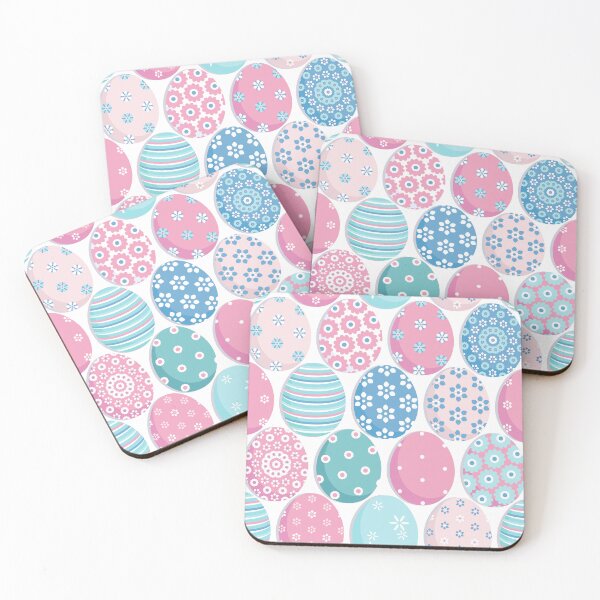Item preview, Easter eggs Turquoise-Pink on a White background designed and sold by Alex  Blud.