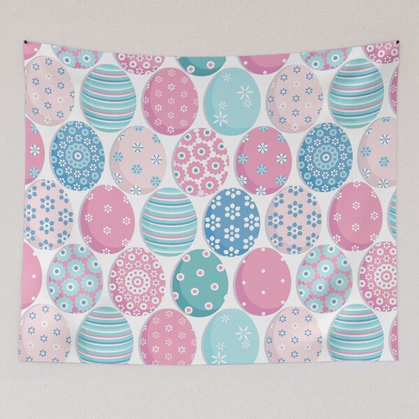 Item preview, Easter eggs Turquoise-Pink on a White background designed and sold by Alex  Blud.